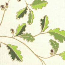 Green Oak Leaves and Acorns Florentine Italian Print Paper ~ Rossi Italy